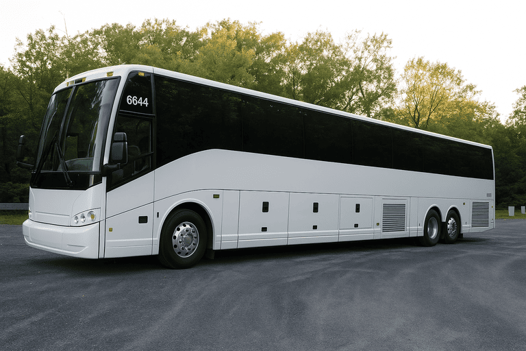 exterior of Dallas Minibus Company coach bus