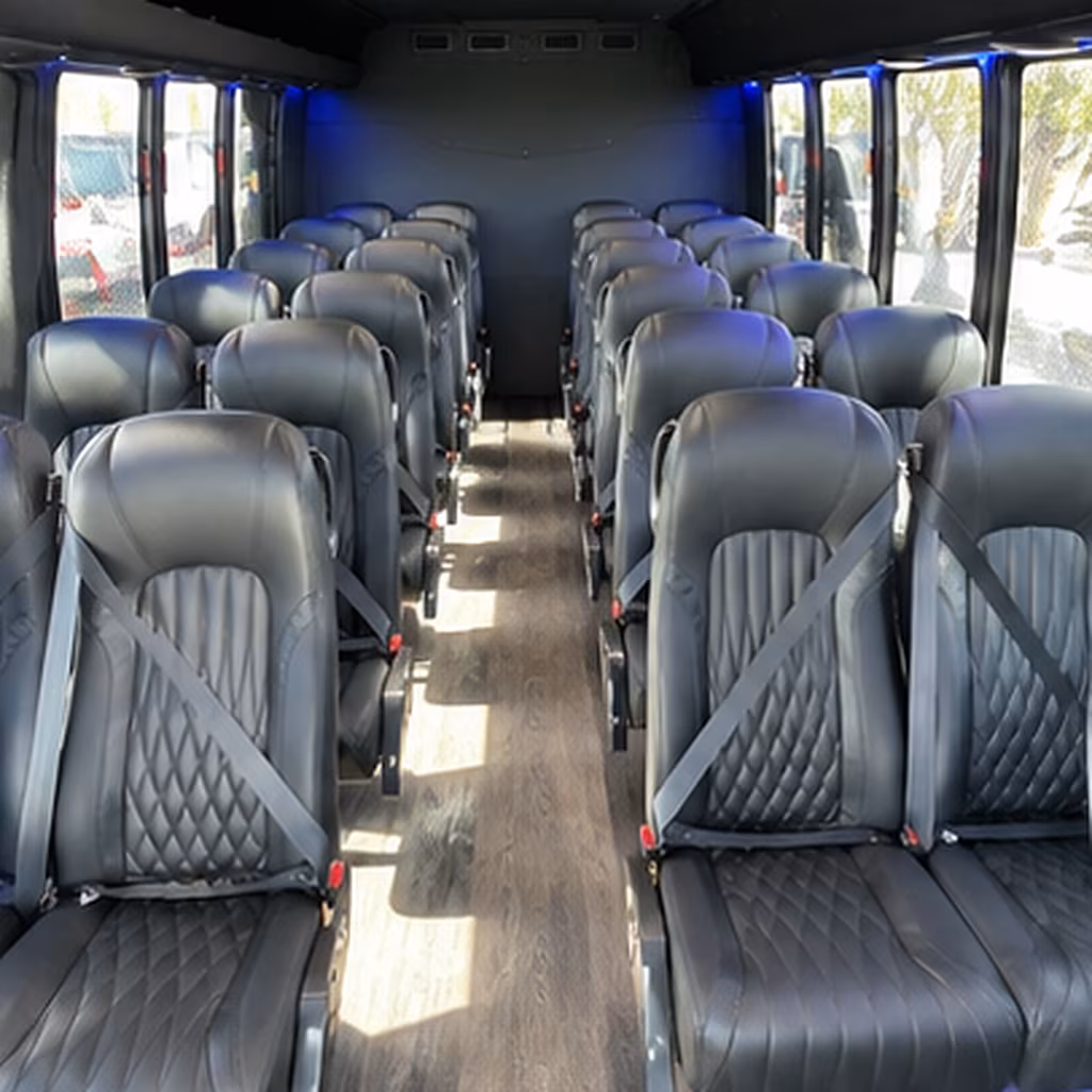 dallas 25 passenger minibus inside