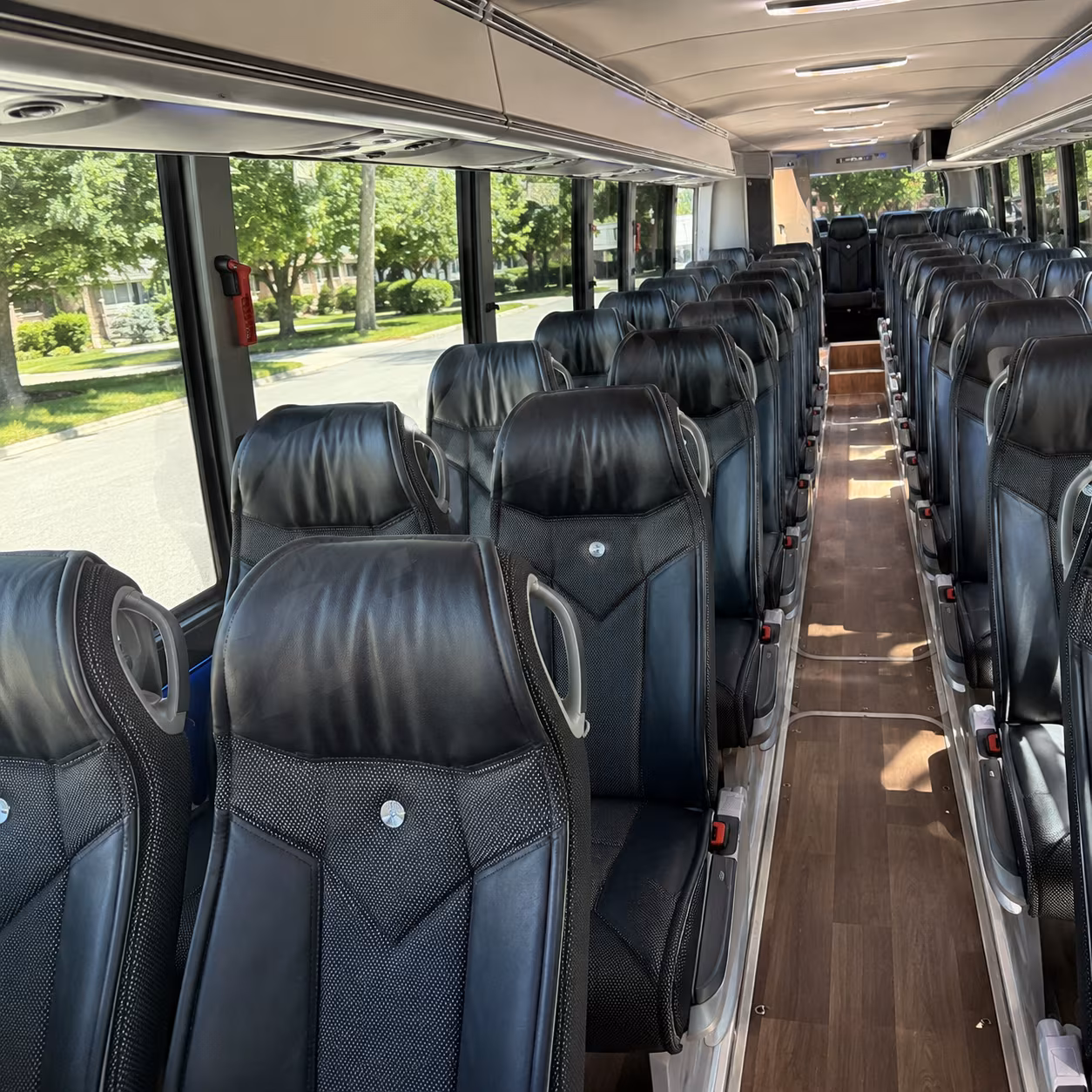 dallas 40 passenger charter bus inside