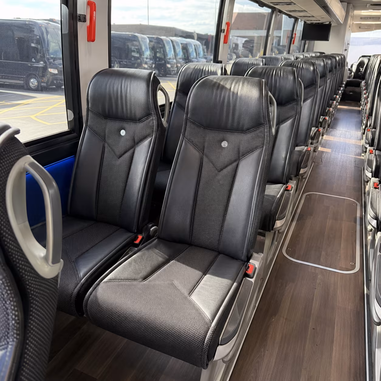 dallas 40 passenger charter bus interior