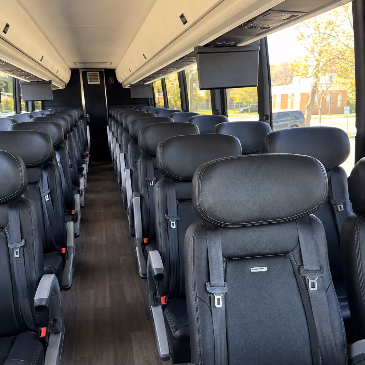 dallas 45 passenger charter bus inside