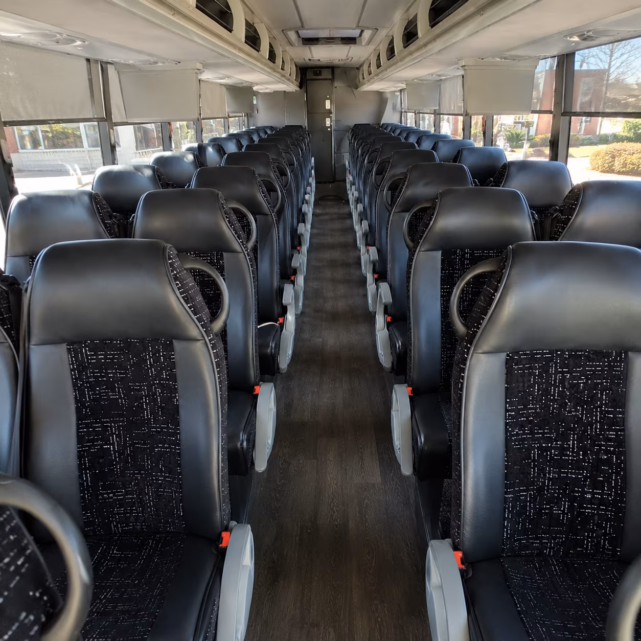 dallas 54 passenger charter bus inside
