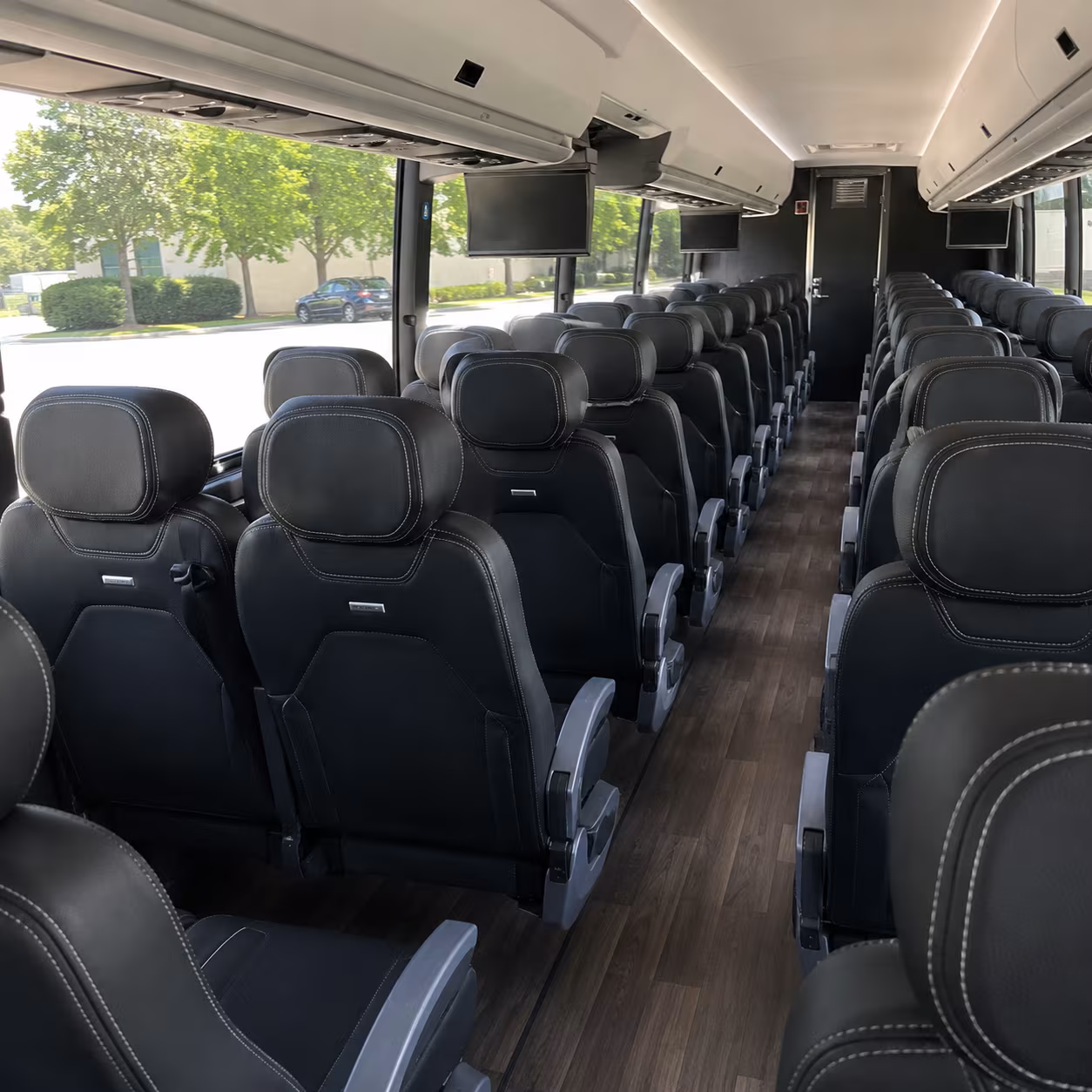 dallas 56 passenger charter bus interior