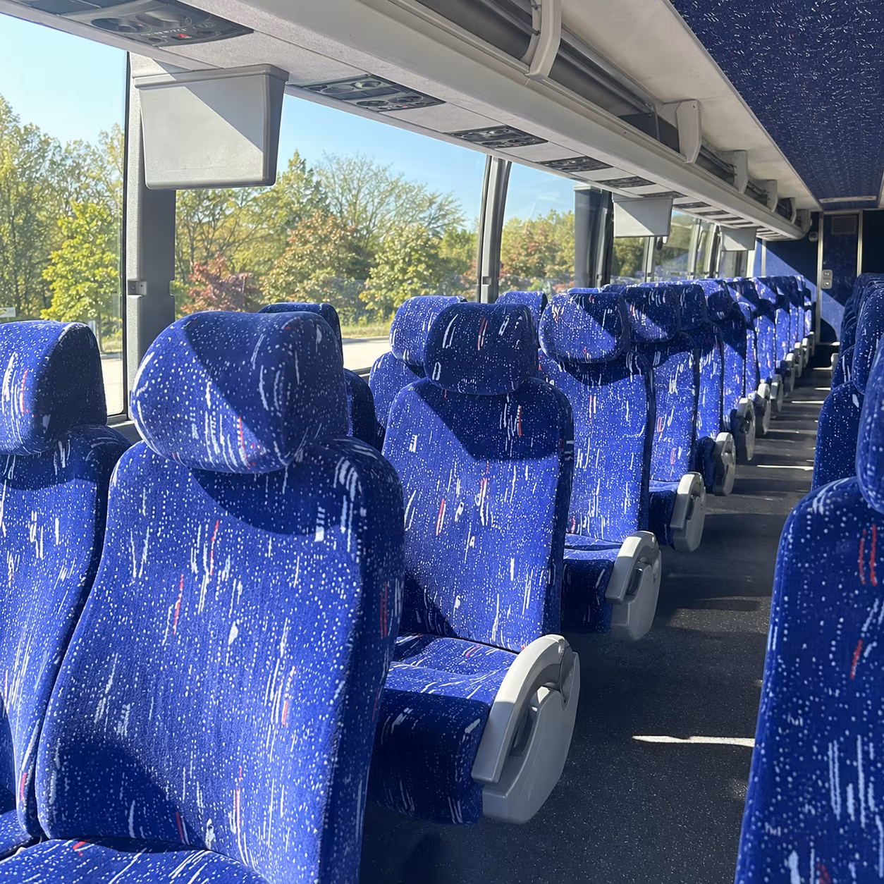 dallas charter bus inside