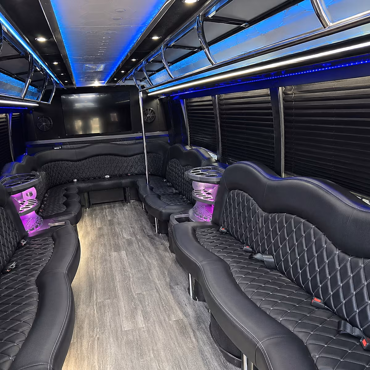 dallas party bus inside