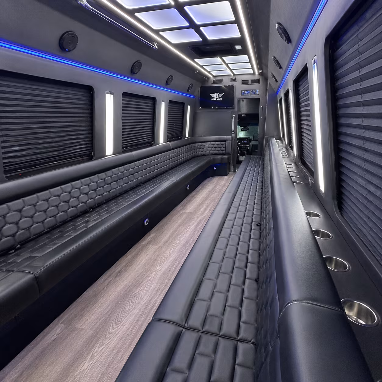 dallas party bus interior
