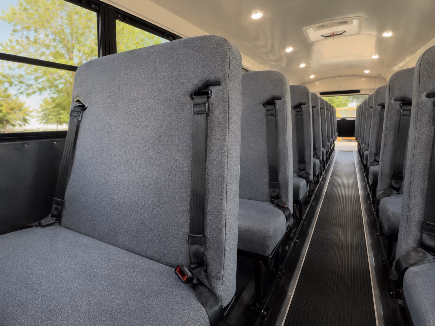 dallas school bus inside